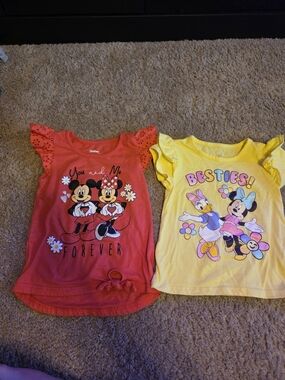 Minnie & Daisy Kids Graphic Tee Set - Red and Yellow